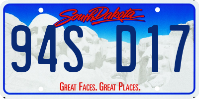 SD license plate 94SD17