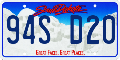 SD license plate 94SD20