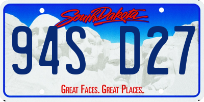 SD license plate 94SD27