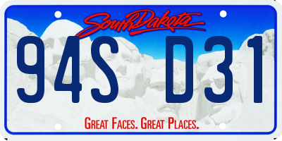 SD license plate 94SD31
