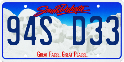 SD license plate 94SD33