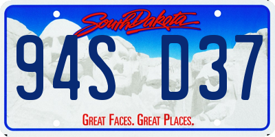 SD license plate 94SD37