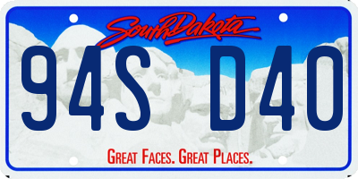 SD license plate 94SD40