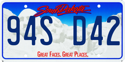 SD license plate 94SD42