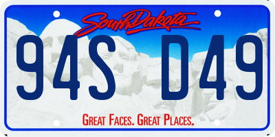 SD license plate 94SD49