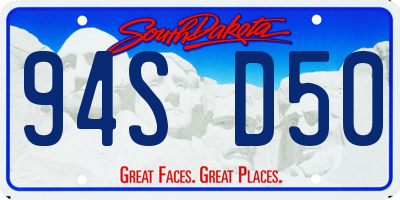 SD license plate 94SD50