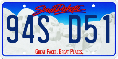 SD license plate 94SD51