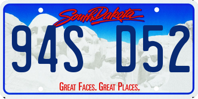 SD license plate 94SD52