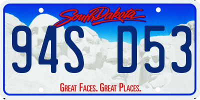 SD license plate 94SD53