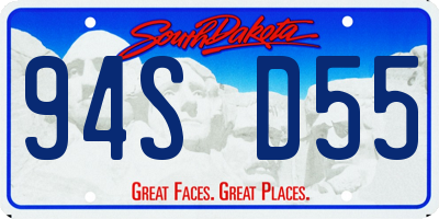 SD license plate 94SD55