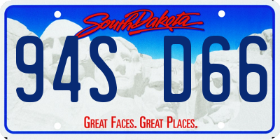 SD license plate 94SD66