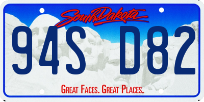 SD license plate 94SD82