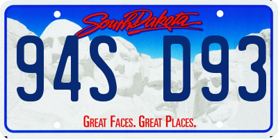 SD license plate 94SD93