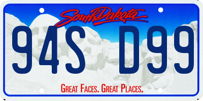 SD license plate 94SD99