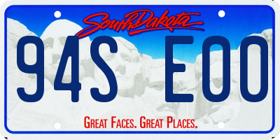 SD license plate 94SE00