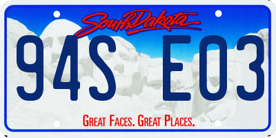 SD license plate 94SE03
