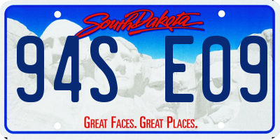 SD license plate 94SE09