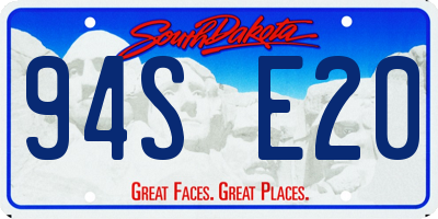 SD license plate 94SE20