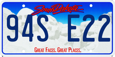 SD license plate 94SE22