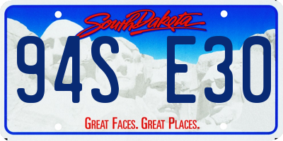 SD license plate 94SE30