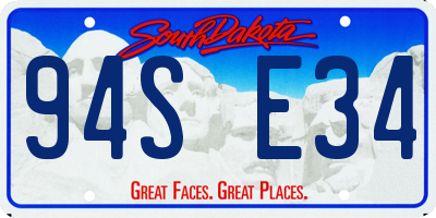 SD license plate 94SE34