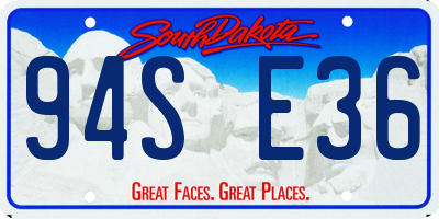 SD license plate 94SE36