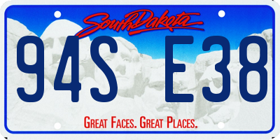 SD license plate 94SE38