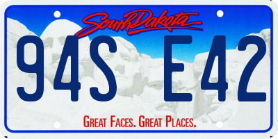 SD license plate 94SE42