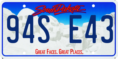 SD license plate 94SE43
