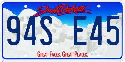 SD license plate 94SE45