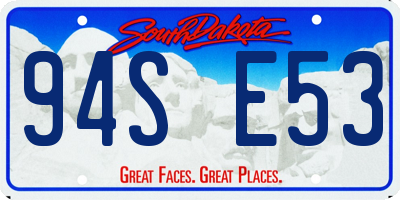 SD license plate 94SE53