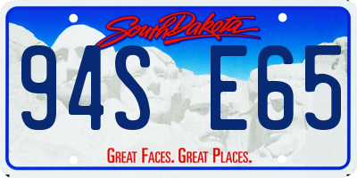 SD license plate 94SE65