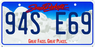 SD license plate 94SE69