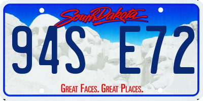 SD license plate 94SE72