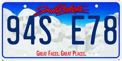 SD license plate 94SE78