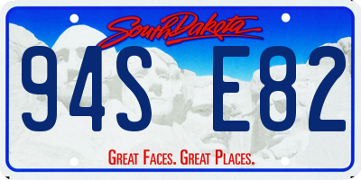 SD license plate 94SE82