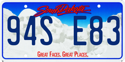 SD license plate 94SE83