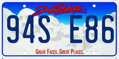 SD license plate 94SE86