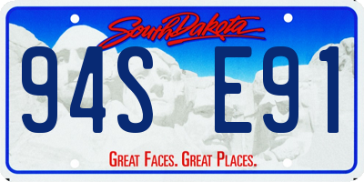 SD license plate 94SE91