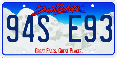 SD license plate 94SE93