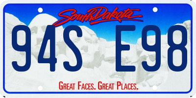 SD license plate 94SE98