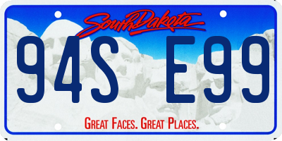 SD license plate 94SE99