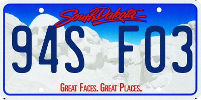 SD license plate 94SF03
