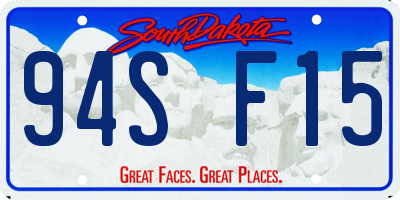 SD license plate 94SF15