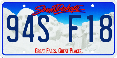 SD license plate 94SF18