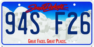SD license plate 94SF26