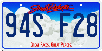 SD license plate 94SF28