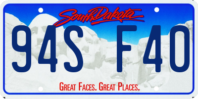 SD license plate 94SF40