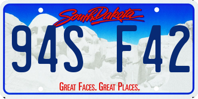 SD license plate 94SF42