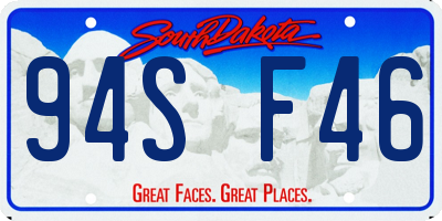 SD license plate 94SF46